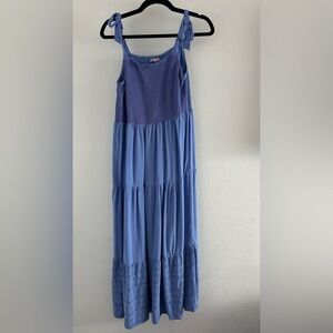 Maurices Periwinkle Smocked Maxi Dress